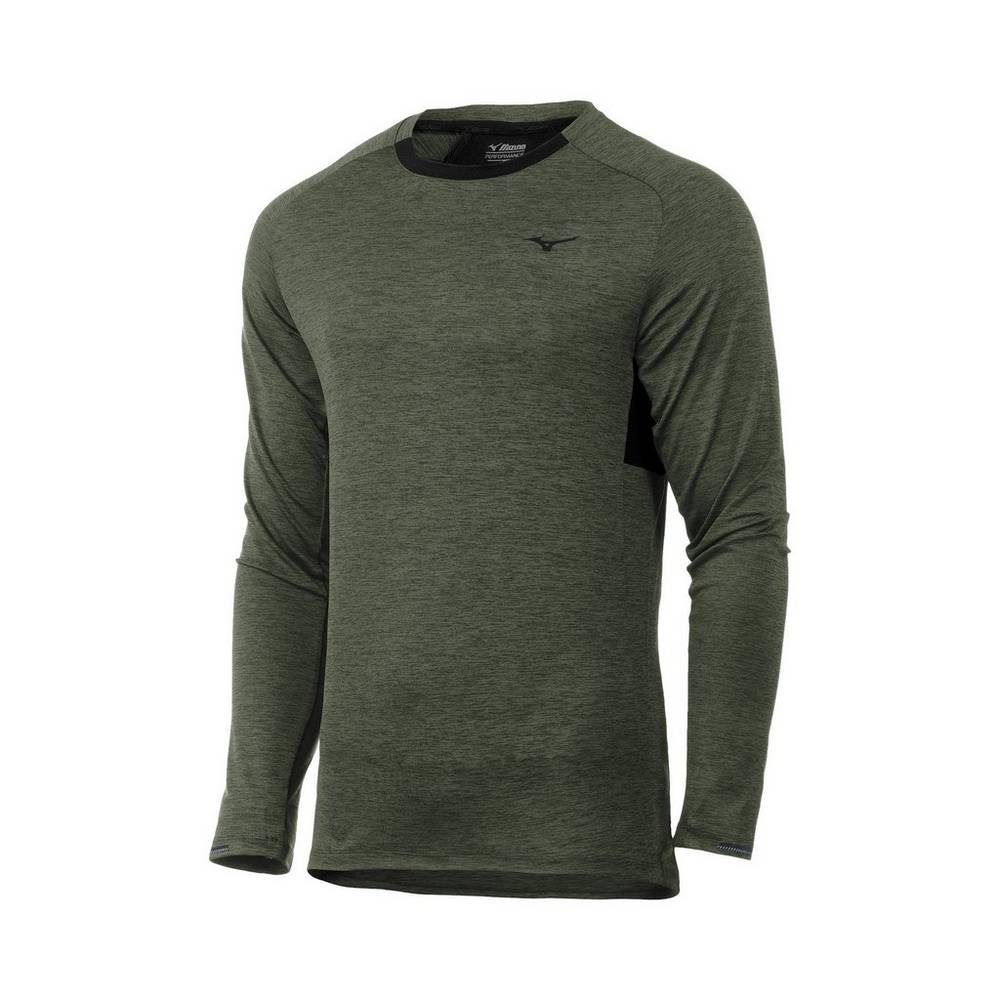 Panske Treningove Oblecenie Mizuno Alpha Long Sleeve Zelene Vypredaj HPOG93587